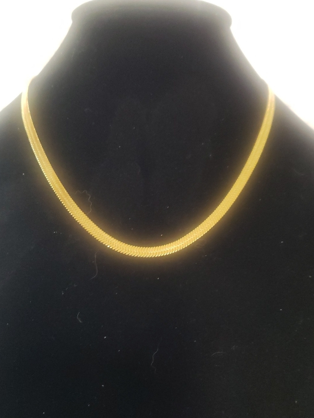 Plunder Gold-Tone Herringbone Necklace, NWT